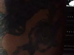 nellycantsay twerks in wet shorts showing fat wet pussy cameltoe and tattooed ass