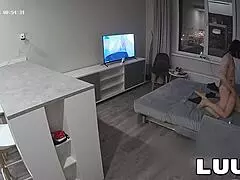 Her First Swallow: Amateur Brunette's Private Cum Gulp for Fans