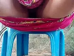 Thai Aunty Flashes Tits Outdoor Boldly