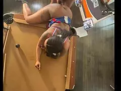 cheerleader slurps bbc bends over rides pool doggystyle missionary