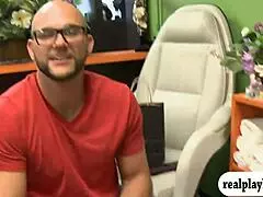 Tight Blonde's Petite Pussy Earns Cash In Threesome Blowbang