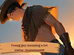 Young Sexy Guy Moans Erotically to Orgasm with Friend