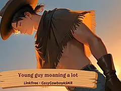 Young Sexy Guy Moans Erotically to Orgasm with Friend