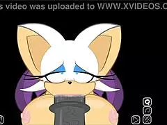 rouge sneaks in EXTRA SECRET to interrupt shadow's game and suck big cock