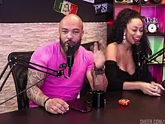 Black Stud Dominates Sensual Latina Casting In Sheer Red