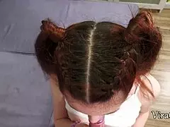 Stepdad Pounds Redhead Beauty's Tight Asshole with Rimjob Action