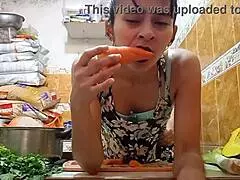 un dos tres mi primer tutorial de cocina peruvian latina slurps big cock licks balls then fucked hard cum surprise 😋💦🍆
