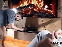 daddy4k's horny teen cheats on bf in their bedroom with perfect natural tits