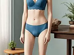 omg these cute lingerie models look so sexy in panties barefoot posing hot...