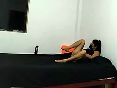 Stepdaughter's birthday video tempts with submissive curves