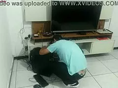 Housewife Shows Off New Lingerie to Technician After Hubby Ignores It for His Take!