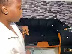 Naughty ebony student's curvy big ass tempts teacher into office BBC pounding frenzy