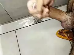 Gym Bathroom Solo Tease Builds to Intense Workout Release Part 2