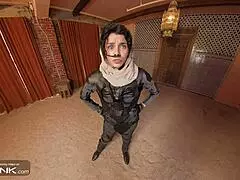 vr brunette chani cosplay uniform cowgirl rides atreides monster cock dune parody