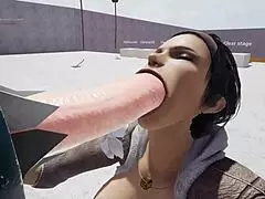 In the fap-life game hentai babe delivers hot blowjob