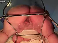 big ass bbw milf rides huge dildo on creamy fat pussy