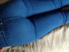 why does my stepson caress my huge latina milf ass making me masturbate hairy pussy in lingerie taboo