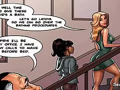 cheating husband brutally face fucks sexy ebony maid kitchen perky tits.