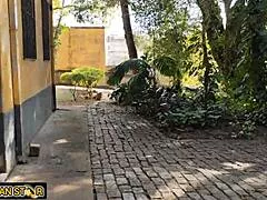 farm boss daughter calls worker to woods for tight virgin pussy deflowering