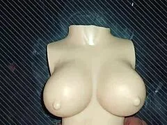 Dolly begs for double penetration creampie exploding on her huge tits