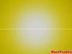 Bound bigtitted sub, how's that maledom dildo feel gagging your shaved throat in heels?