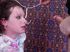 brutal face fuck gags paige pierce with nose hanger