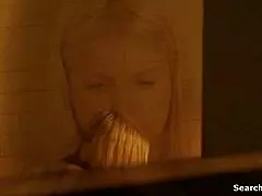 Whitney Able bares small tits for epic blowjob and handjob in the dark!