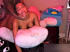 beautiful light skin ebony wife gets fucked rough doggystyle till creampie orgasm big ass shakes