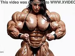 suggestive pump factory swells natasha with massive muscle growth experiment