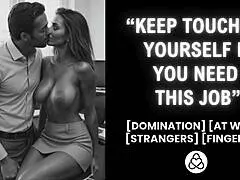 Secretary Masturbates Then Fucks Boss Desperately