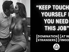 Secretary Masturbates Then Fucks Boss Desperately