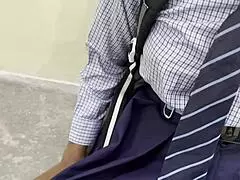 Desi schoolgirl sneaks quickie fuck with boyfriend in indian village ranch