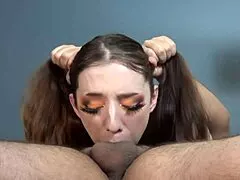 Pov Monster Cock Deepthroat Gagging Leads to Belly Cumshot