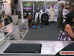 wanna see hot latina take monster cock from nasty pawn keeper on hidden cam?