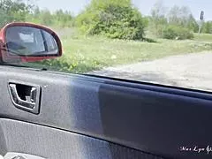 Stroke And Suck Tease On The Road Trip