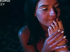 Brunette Latina Goddess Forces Submissive Tongue on Every Sexy Toe!