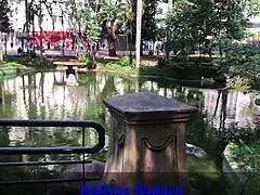 Pounding Huge Cock Deep in Latina's Tight Ass on Balcony See-Through Dress