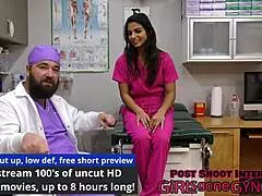 Tiny Titted Teen Misty Addams Probes Ass Fingering In Latex Fetish Checkup