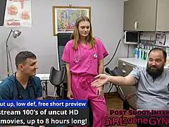 Tyler Lynn's Intimate Stethoscope Exam in Latex and Sneakers Backstage