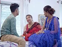 Desi Husband Guides Double Wife Threesome Satisfaction Tutorial