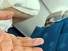 Vietnamese Loli Fingers Wet Pussy in Mid-Air Thrill