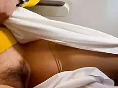 Vietnamese Loli Fingers Wet Pussy in Mid-Air Thrill