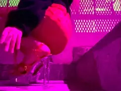 what if a sexy italian milf smoked in lingerie outdoors?