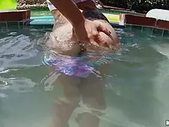 Hey there, this wild teen loves chilling by the pool and giving sloppy blowjobs!