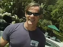 Bodybuilder Spreads Sorority Girl Outdoors