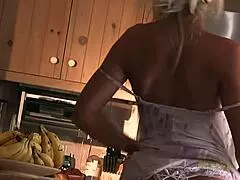 stunning hottie with perfect booty and tits teases pussy in kitchen, wanna see?