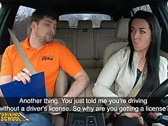 fake driving school zuzu sweet gets spunk in mouth