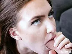 Beautiful brunette in lingerie craves that cock hard! 😍