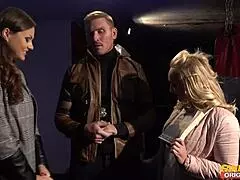 Looks like this handsome dude’s loaded junk scores with two wild bitches tonight!