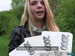 super cute hottie takes cash to suck and fuck